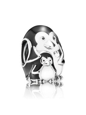 Pandora Sterling Silver Penguin Family Animal Bead 791404en60